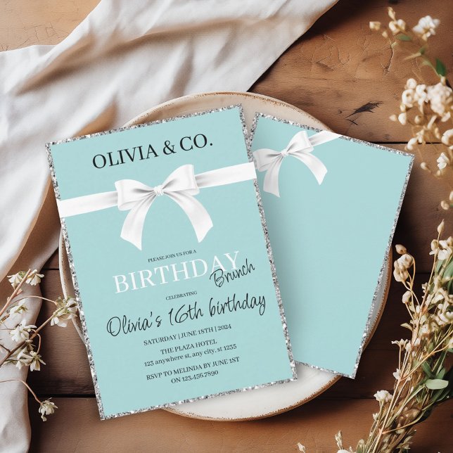 Födelsedagsfrukostinbjudan inspirerad av Frukost p (Skapare uppladdad)