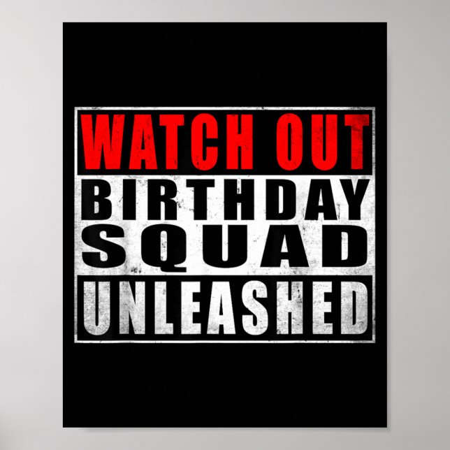 Födelsedagsgänget Släpps Löst Roliga Citat Poster (Framsidan)