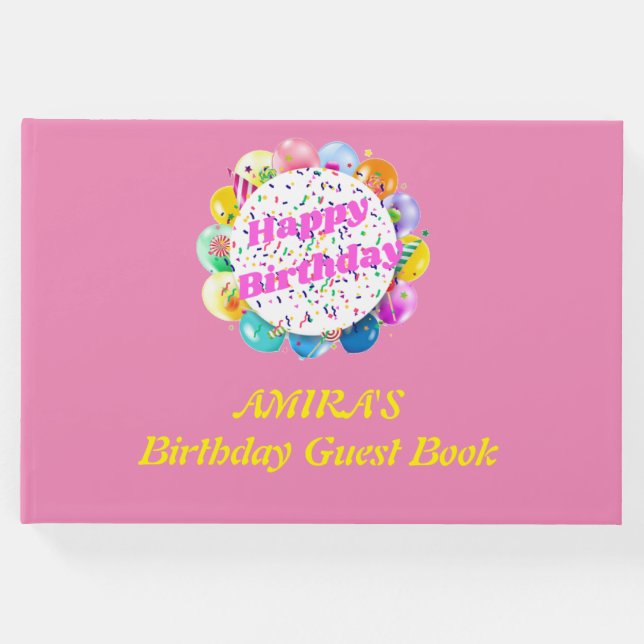 Födelsedagsgäster bok (flicka) (Framsida)