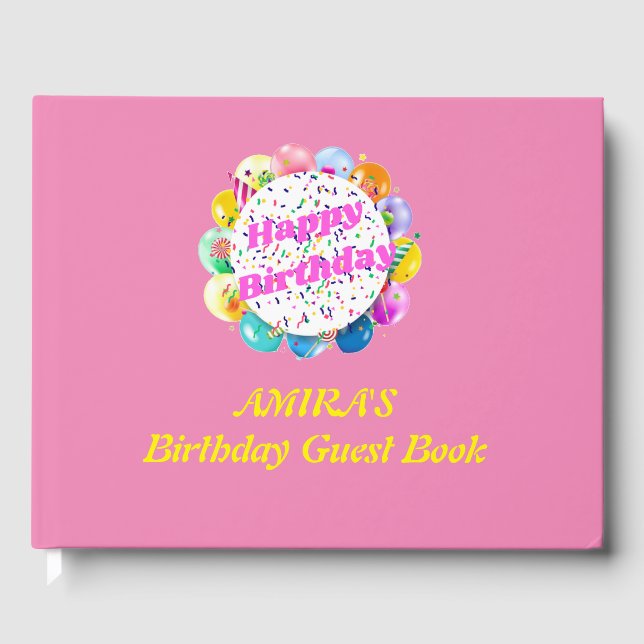 Födelsedagsgäster bok (flicka) (Framsida)