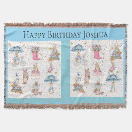 Födelsedagsgåva till pojke - kanin filt