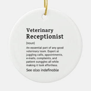 Födelsedagsgåvor till veterinärer och veterinärer julgransprydnad keramik