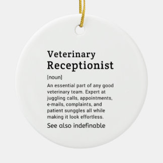 Födelsedagsgåvor till veterinärer och veterinärer julgransprydnad keramik