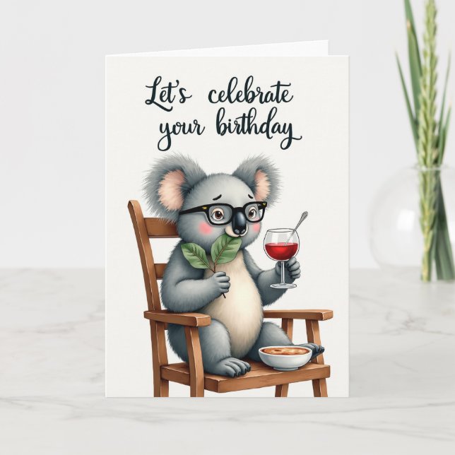Födelsedagsglädje Koala-kort Kort (Framsida)