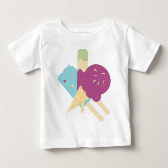 Födelsedagsglass Baby T-Shirt (Framsida)
