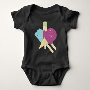 Födelsedagsglass Bebis Baby Kroppsoverall T Shirt