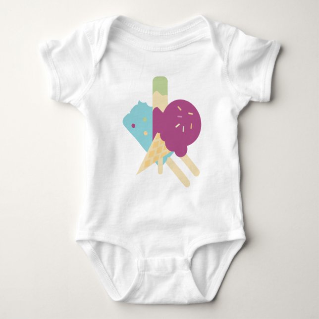 Födelsedagsglass Bebis  T Shirt (Framsida)