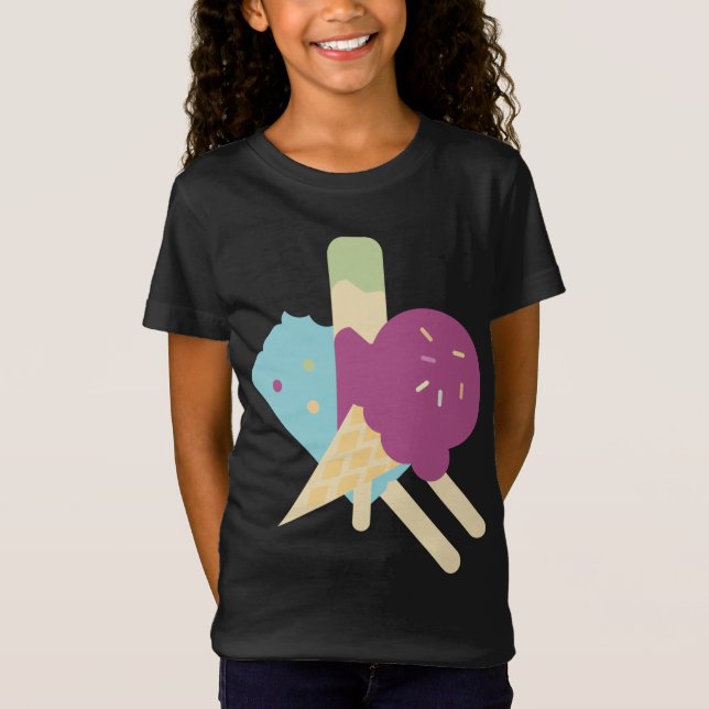Födelsedagsglass  t shirt (Framsida)