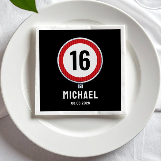 Födelsedagsgräns 16 år  pappersservett (Skapare uppladdad)