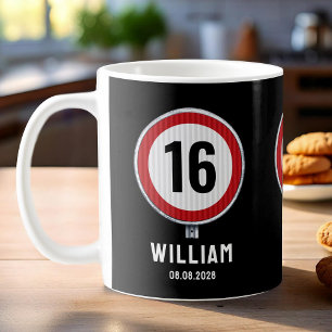 Födelsedagsgräns för 16-årsdag kaffemugg
