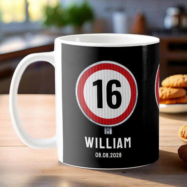Födelsedagsgräns för 16-årsdag kaffemugg (Skapare uppladdad)