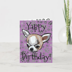 Födelsedagsgratulationer Chihuahua-kort Kort