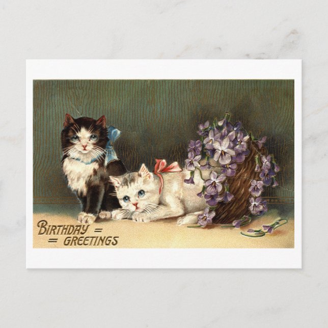 Födelsedagsgratulationer Repro Vintage 1910 Vykort (Framsida)
