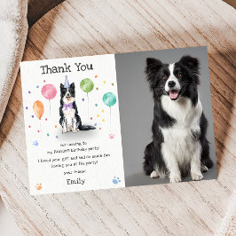Födelsedagsgratulationskort för Border Collie-valp Inbjudningar