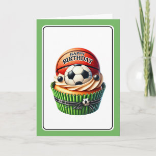 Födelsedagsgratulationskort för Cupcake Helgkort