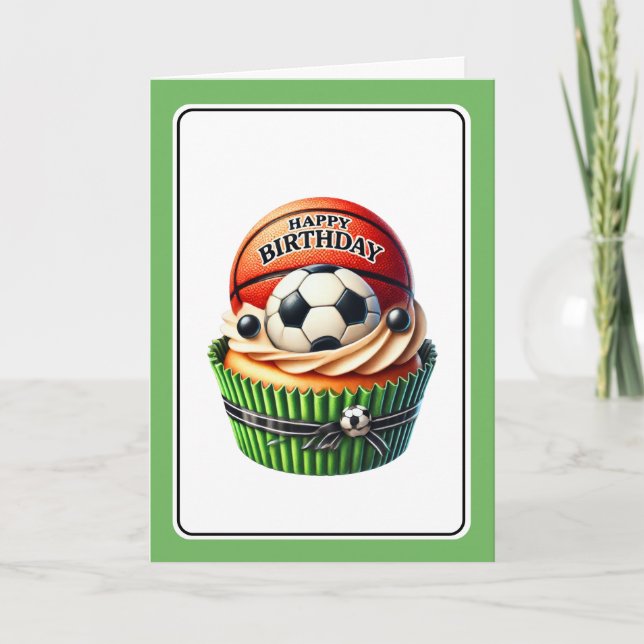 Födelsedagsgratulationskort för Cupcake Helgkort (Framsida)