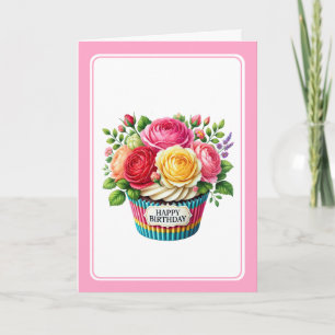 Födelsedagsgratulationskort för Cupcake Helgkort