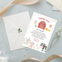 Födelsedagsgratulationskort för lantbrukets djur