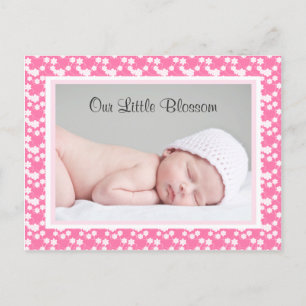 Födelsedagsgratulationskort för lilla Blossom Baby Meddelande Vykort