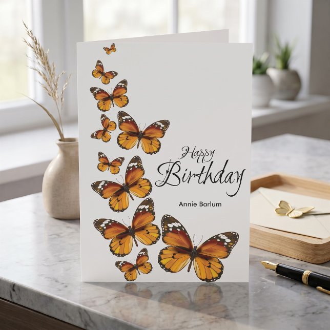 Födelsedagsgratulationskort för monarkfjärilar kort (A beautiful butterfly card for a beautiful day.)