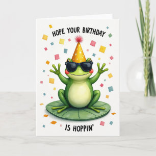 Födelsedagsgratulationskort för Party Frog Kort