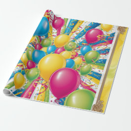 Födelsedagshälsfirande Wrapping Lakan Presentpapper