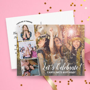 Födelsedagshälsning varje år Modern Fotokollage Vykort