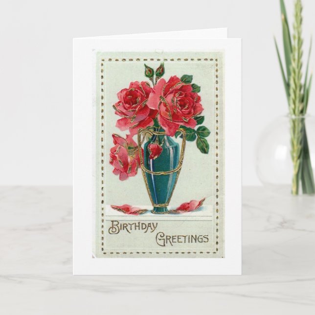 Födelsedagshälsningar Ro Blank Greeting Card Kort (Framsida)