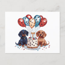 Födelsedagshundar av rasen Dachshund