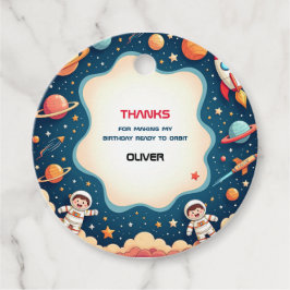 Födelsedagsinbjudan: Astronaut Boy Card Card Gåvor Etiketter