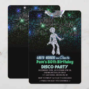 FÖDELSEDAGSINBJUDAN FÖR ALLA ÅLDRAR - Retro Disco Inbjudningar