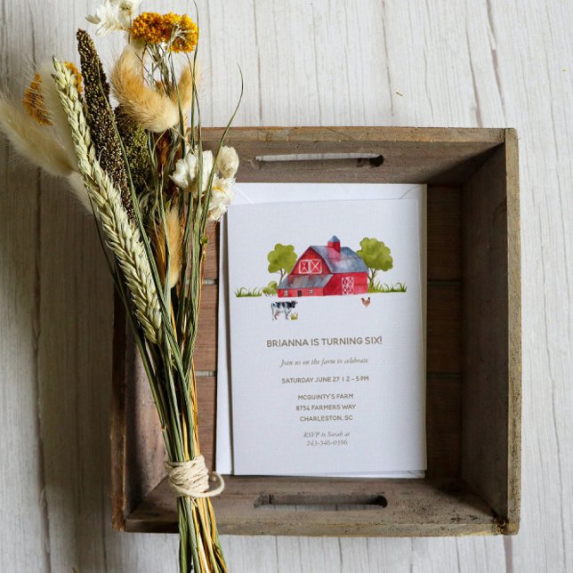 Födelsedagsinbjudan för gårdsdjur inbjudningar (Skapare uppladdad)