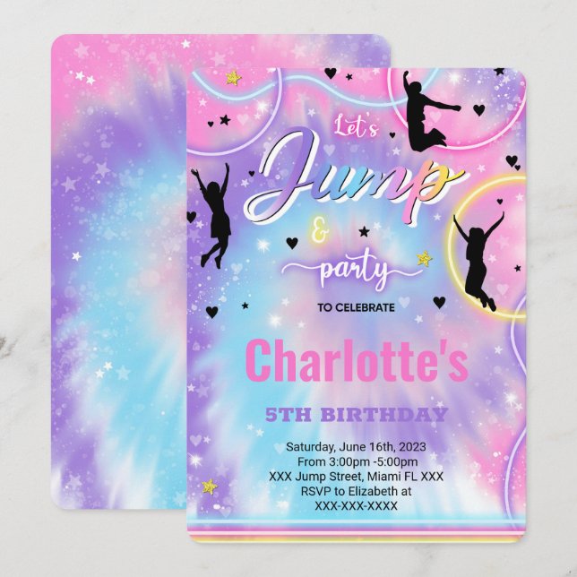 Födelsedagsinbjudan för hopp inbjudningar (Fram/baksida)