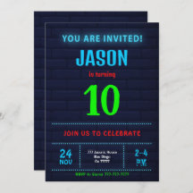 Födelsedagsinbjudan för pojke