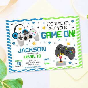 Födelsedagsinbjudan för TV-spel Gamer-fest Inbjudningar