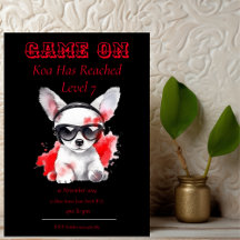 Födelsedagsinbjudan Game On Nästa nivå, Gaming