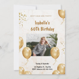 Födelsedagsinbjudan i guldpräglad folie för en sto inbjudningar