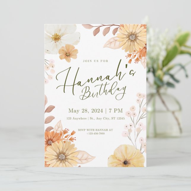 födelsedagsinbjudan inbjudningar (Stående Fram)