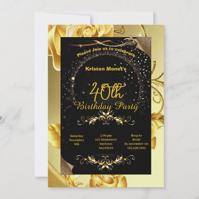 Födelsedagsinbjudan Inbjudningar (Framsida)