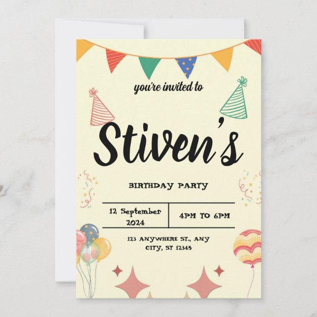 Födelsedagsinbjudan Inbjudningar (Framsida)