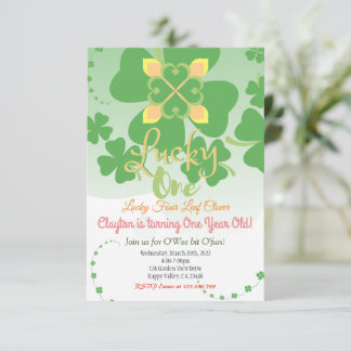 Födelsedagsinbjudan Lucky en Party Tack Kort