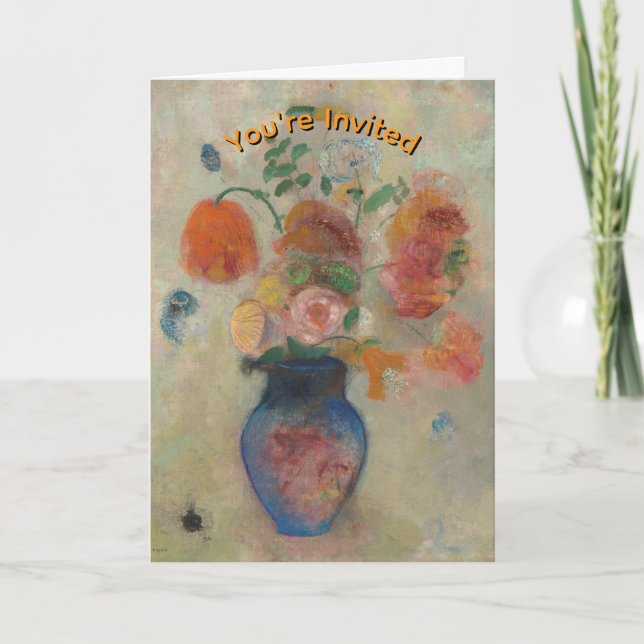 Födelsedagsinbjudan Odilon Redon Vase  Kort (Framsida)