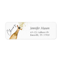 Födelsedagsinbjudan returadress returadress etikett