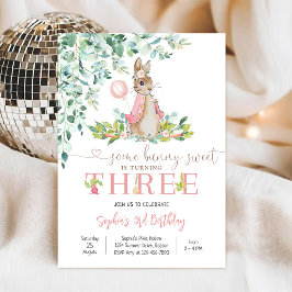 Födelsedagsinbjudan till flicka - Kanin tema Inbjudningar