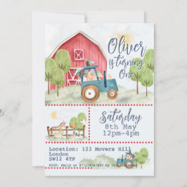 🎉🚜 Födelsedagsinbjudan till Gårdens Vänner Inbjudningar