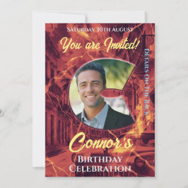 Födelsedagsinbjudan till honom med bild C-nyans Inbjudningar