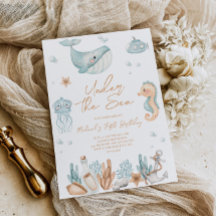 Födelsedagsinbjudan under havet