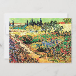 Födelsedagsinbjudningar. Blomstrande trädgård med Inbjudningar