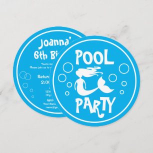 Födelsedagsinbjudningar till poolparty för barn me inbjudningar