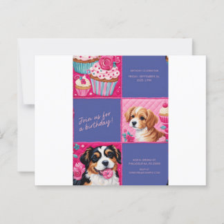 FÖDELSEDAGSINBJUDNINGSKORT VYKORT